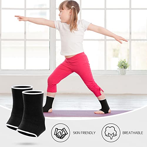 Haysandy Kids Ankle Braces 4 Pcs 5-10 Years Black & Dark Blue