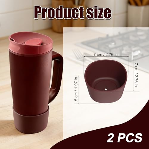 Silicone Boots for Owala SmoothSip Slider Tumbler - Black Cherry, 2pcs