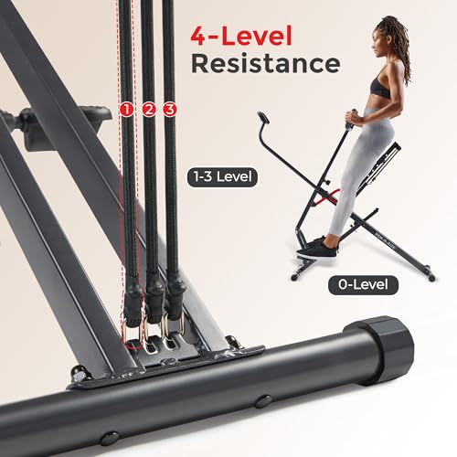 Smart Upright Row-N-Ride Trainer - Adjustable Resistance, 330LB Capacity, Black