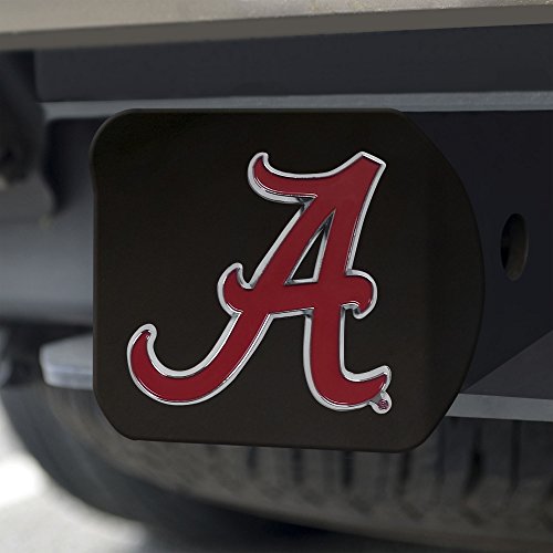 NCAA Alabama Crimson Tide Black Metal Hitch Cover - 3D Logo