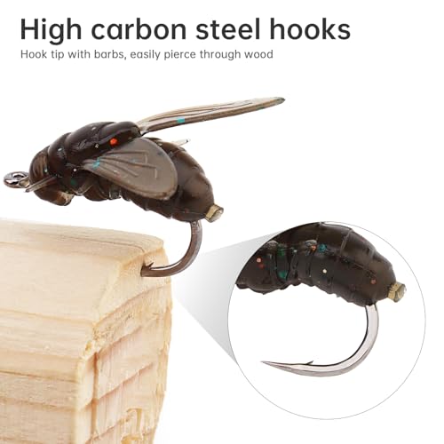 20pcs Fly Fishing Flies Kit - Hand-Tied Trout, Bass & Salmon Lures