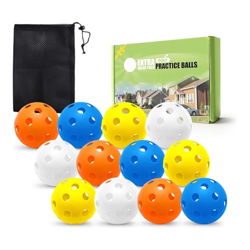Limited Flight Practice Golf Balls - 12 Pack Mixed Color