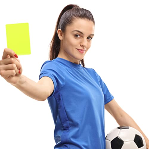 10 Pcs PVC Referee Cards Set - Red & Yellow Sports Game Cards