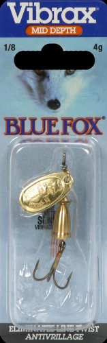 Classic Vibrax Fishing Lure - Gold Plated 1/8 oz Spinner