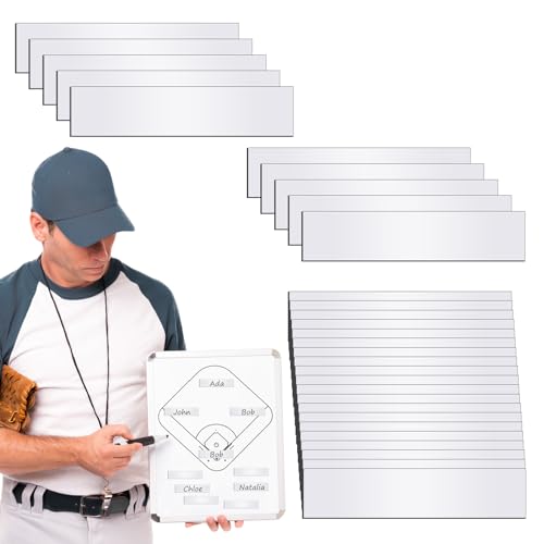 30 Magnetic Strips for Baseball Lineup Board - 0.5 x 2.35 Inch