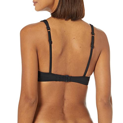 Scoop Neck Swim Crop Top - Medium / Washed Black