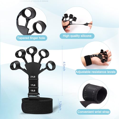 5-Piece Grip Strength Trainer Kit for Hand & Forearm Workout