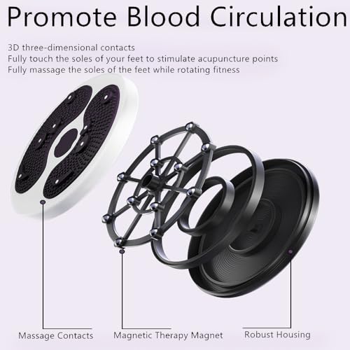 Twisting Ab Disc Board with Handles - Adjustable Waist Trainer - Black