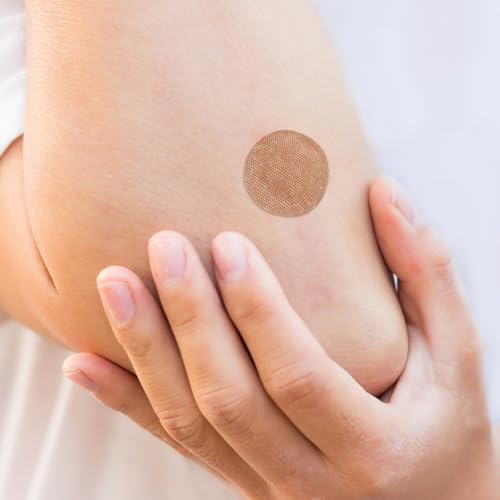 50pcs Round Fabric Bandages for Small Wounds & Skin Spots