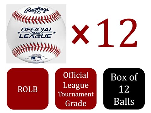 Official League Baseballs - Tournament Grade Leather - 12 Count