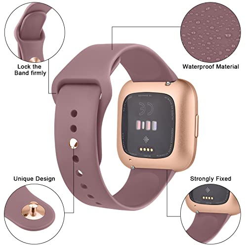 Silicone Sport Band for Smartwatch - Adjustable Replacement Strap - Smoke Violet