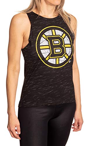 Women's NHL Boston Bruins Space Dyed Sleeveless Tank Top - Medium