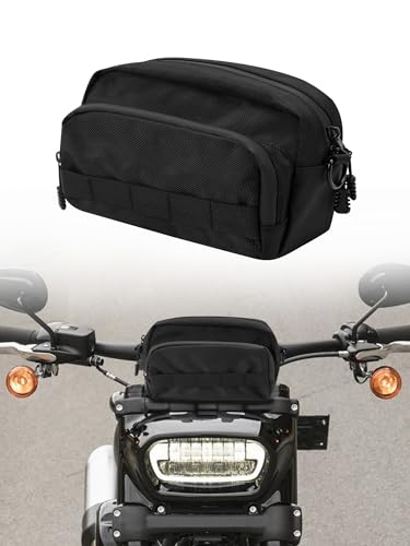 Nilkatss Motorcycle Handlebar Tool Bag - Universal Cruiser & Dirt Bike Storage
