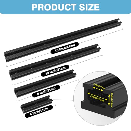 4" Light/Medium Duty Polymer Kayak Mount Track - 2 Pack