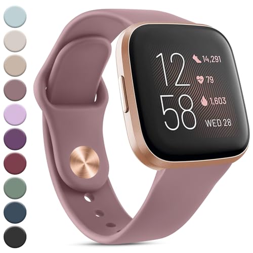 Silicone Sport Band for Smartwatch - Adjustable Replacement Strap - Smoke Violet