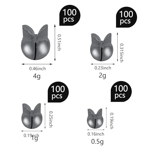 Split Shot Fishing Weights, Round Removable Sinkers - Grey, 0.5g 100pcs