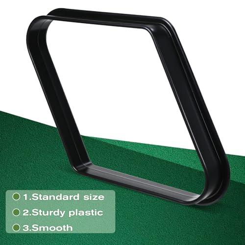 Zelphvt 9-Ball Pool Table Rack - Diamond-Shaped Plastic Ball Holder for 2-1/4" Balls
