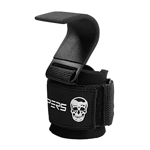 Heavy Duty Weight Lifting Hooks - Power Wrist Straps for Deadlifts & Pull-Ups