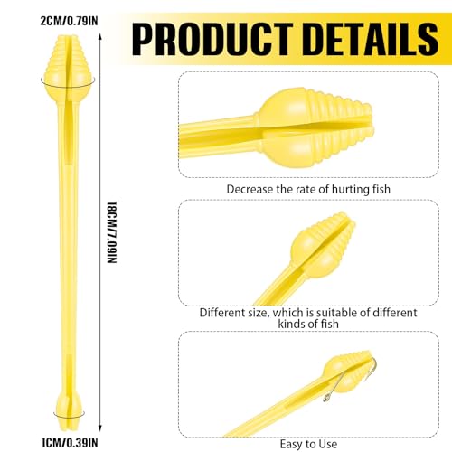 Fishing Hook Remover Tool - Lightweight Plastic, Yellow, 7.09 x 0.87"