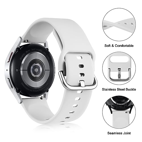 Soft Silicone Replacement Band for Garmin Forerunner 55/245 - White, Small