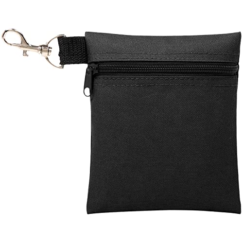 Professional Golf Tee Pouch - 5.62x6.87 Inch - Black