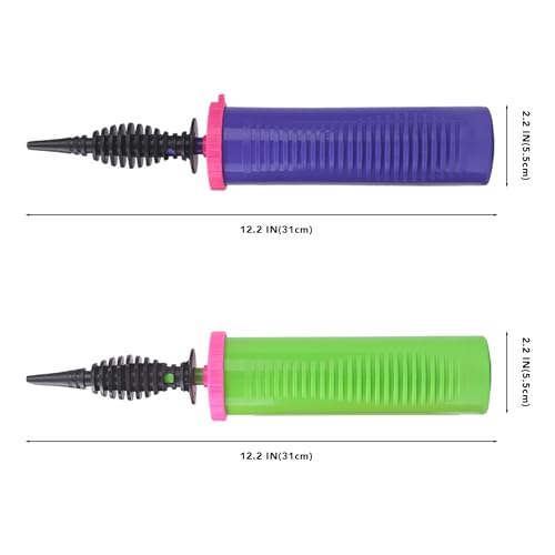 Dual Action Balloon Pump - Handheld Inflator for Latex & Foil Balloons - Purple Pump