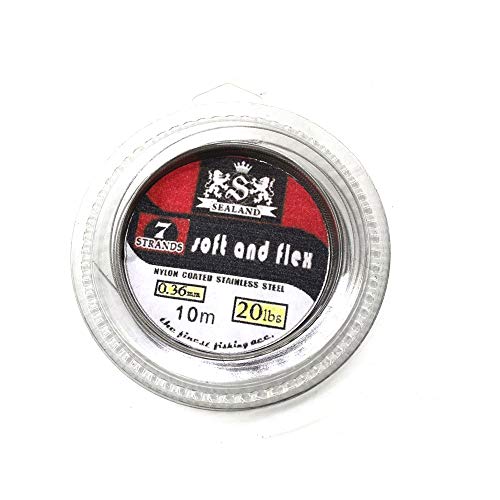 32.8ft Stainless Steel Leader Wire - 5 lbs Nylon Coated