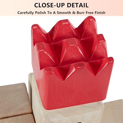 Pointyard Red 3-Inch Kubb Yard Game Set - Wooden Viking Toss Outdoor Game