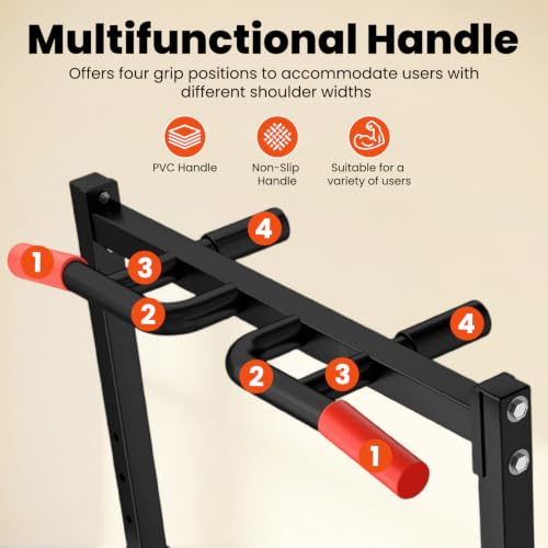 Foldable Power Tower Pull Up Bar - Adjustable Multifunction Station - Black Style 1