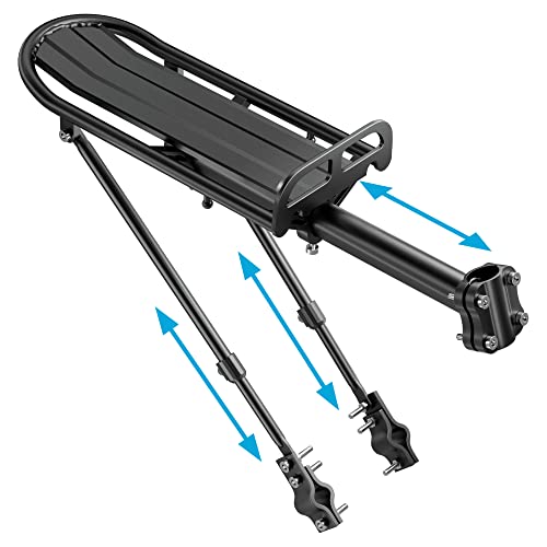 Adjustable Aluminum Alloy Bike Cargo Rack - Max Weight 55lb