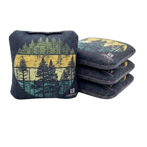 SC Cornhole Games Professional Dual Sided Cornhole Bags Forest/Nature 16 oz Regulation Tournament-Approved