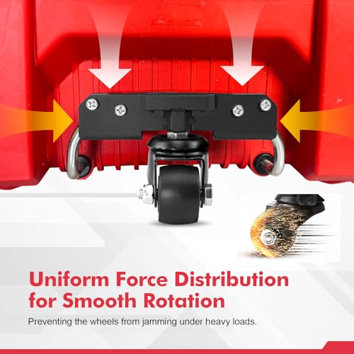 Front Wheels Compatible for Milwaukee Packout Rolling Tool Box,Packout Caster Wheels Accessories for Packout Tool Box,Making Transportation Easier