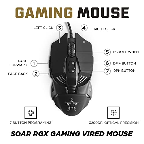 NFL Gaming Mouse V3 - New York Jets Edition, Ergonomic Design
