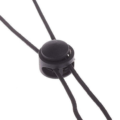 Adjustable Hat Chin Strap - Flexible, Removable, Black - Set of 5