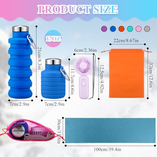 Cruise Ship & Theme Park Essentials Kit - Water Bottles, Towels, Lanyards & Accessories for Travel