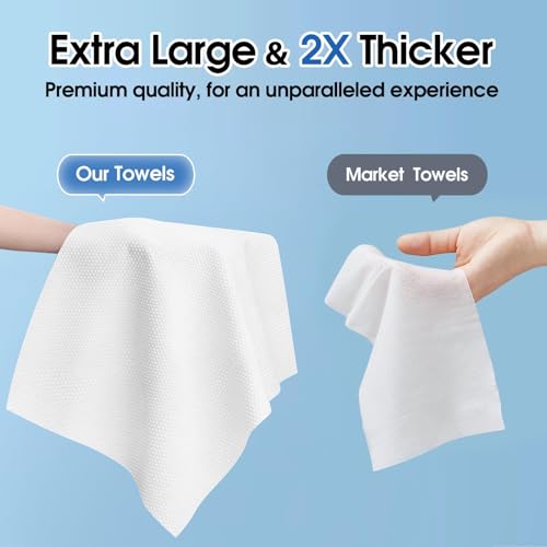 KIVORA Extra Thick Compressed Towels 30 Pack Ultra Soft Travel Towels