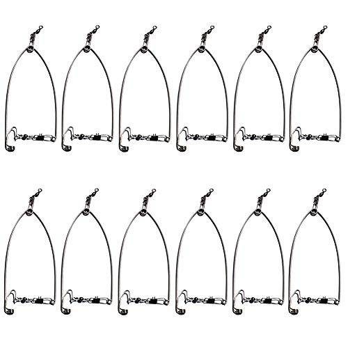 Automatic Fishing Device - Spring Loaded Hook Bait Traps (12 Pack)