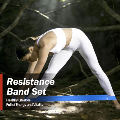 5 Level Resistance Bands Set for Full-Body Workouts