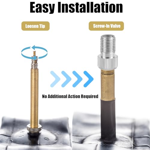 9-Piece Bike Valve Adapter Set - Brass Tire Inflation Nozzles