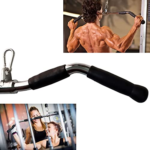 28 Inch Revolving Lat Pulldown Bar with Rubber Grip for Home Gym