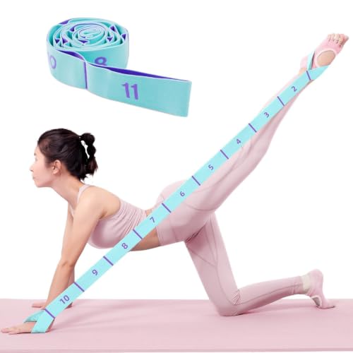 Durable 11 Loops Stretch Band for Yoga, Pilates, and Therapy - Blue