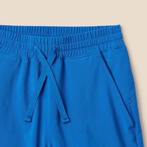 Amazon Essentials Boys' Active Performance Stretch Woven Athletic Shorts - Medium Blue