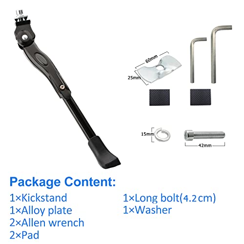 Adjustable Bike Kickstand for 18-22 Inch Wheels - Aluminum Alloy