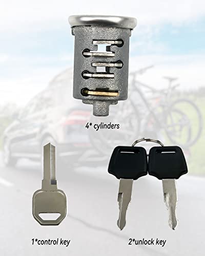 4 Pack Lock Cylinders for Yakima Roof Rack System - Includes Keys