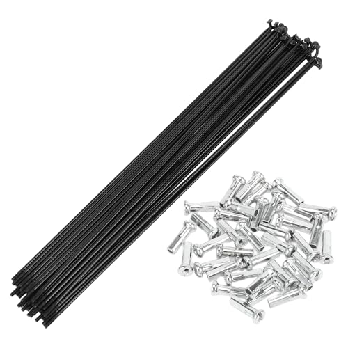 Bicycle Spokes Set - 14G Carbon Steel, 265mm, Black