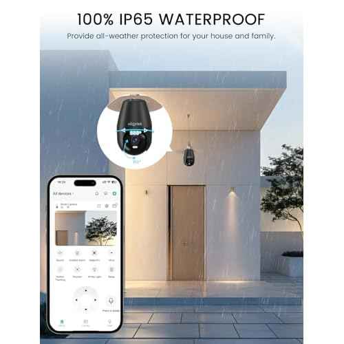 2K WiFi Light Bulb Security Camera, 2.4G & 5G WiFi,Motion Tracking, Two-Way Talk, Color Night Vision, Motion Detection, 355¡Æ Bulb Cameras (Black-2Pack)