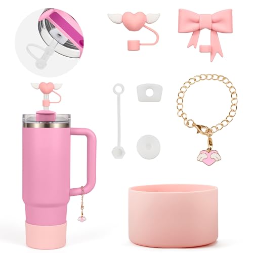 Stanley Cup Accessories Set - Cherry Blossom | Straw Covers, Boot, Stoppers