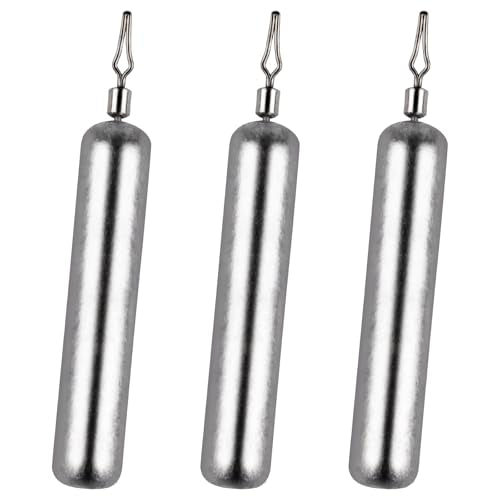 30-Pack Fishing Drop Shot Weights - 1/8oz Pencil Sinkers with Swivel