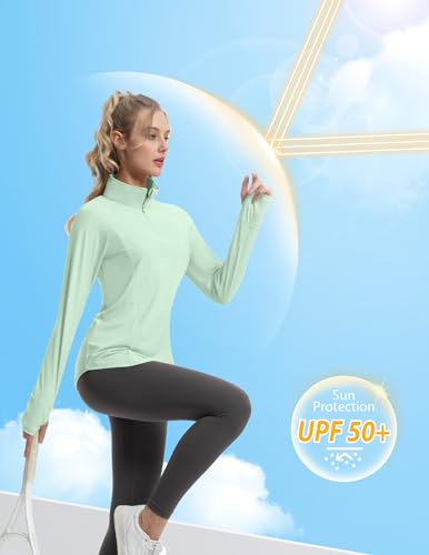 Women's Long Sleeve Sun Shirt - UPF 50+ UV Protection - Large Sage Green