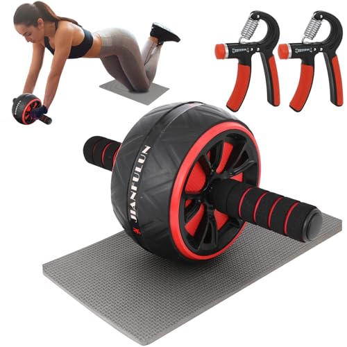 Ab Roller Wheel for Core Strength Training - Black+Yellow